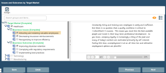 Selection Driven Component in Created Documents workspace